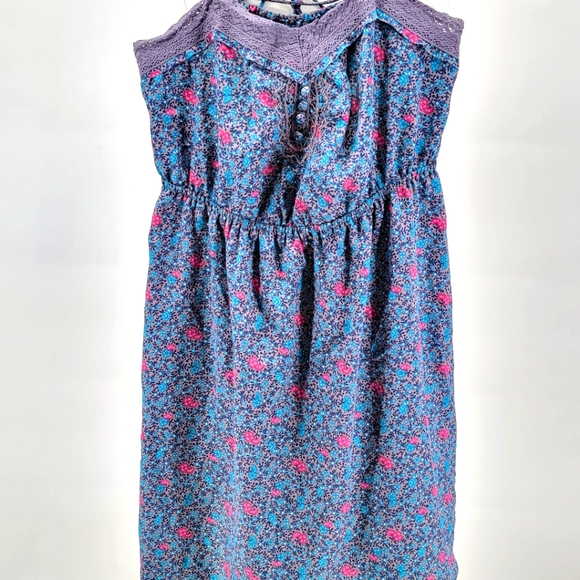 American Eagle Outfitters Womens Size 0 Dress Tank Spaghetti Strap Gray Blue - Picture 1 of 8